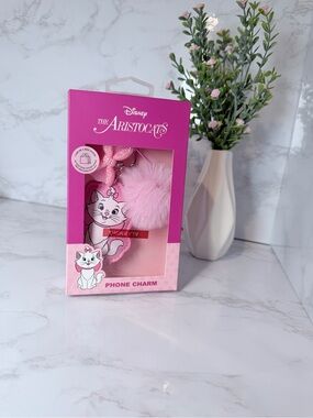 Disney The Aristocats Marie Pink Pom Pom Phone Charm